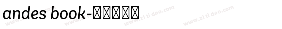 andes book字体转换